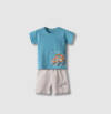 51126 Βρεφικό σετ βερμούδα με τύπωμα στο μπλουζάκι, nek
