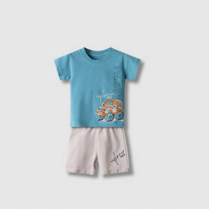 51126 Βρεφικό σετ βερμούδα με τύπωμα στο μπλουζάκι, nek