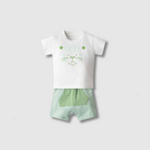 51826 Βρεφικό σετ βερμούδα με τύπωμα στο μπλουζάκι, nek