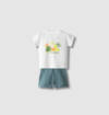 51926 Βρεφικό σετ βερμούδα με τύπωμα στο μπλουζάκι, nek