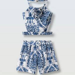 266037 Παιδικό σετ σόρτς , με crop μπλουζάκι, ebita