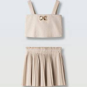 266049 Παιδικό σετ φούστα πλισέ με τούλι ,και τοπάκι, ebita