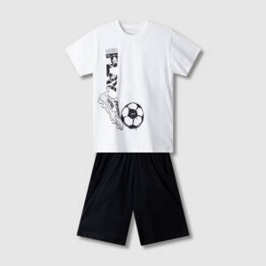 61226 Παιδικό σετ βερμούδα με τύπωμα στο  μπλουζάκι, nek