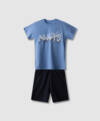 61726 Παιδικό σετ βερμούδα με τύπωμα στο μπλουζάκι, nek