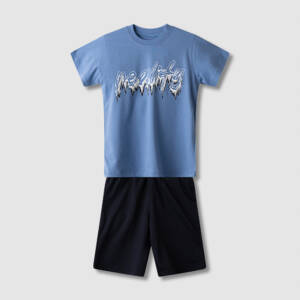 61726 Παιδικό σετ βερμούδα με τύπωμα στο μπλουζάκι, nek