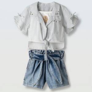 266217 Παιδικό σετ σόρτς με πουκάμισο και μπλουζάκι, ebita