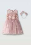 266233 Παιδικό φόρεμα με τούλι και ασορτί στέκα, ebita