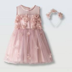 266233 Παιδικό φόρεμα με τούλι και ασορτί στέκα, ebita