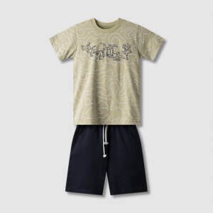 62926 Παιδικό σετ βερμούδα με τύπωμα στο μπλουζάκι, nek