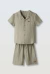 266723 Παιδικό λινό σετ βερμούδα με πουκάμισο, hashtag