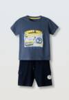 266840 Παιδικό σετ βερμούδα μακό, με τύπωμα στο μπλουζάκι, hashtag