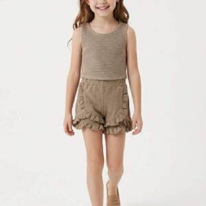 BB3604 Παιδικό  λινό σετ σόρτς  με τοπάκι, genius