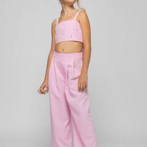 GNS900 Παιδικό παντελόνι μακρύ, με πιέτα, genius (σιέλ χρώμα)