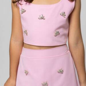 GNS907 Παιδικό τόπ μπλουζάκι με διακοσμητικές λεπτομέρειες, genius