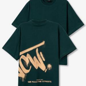 10066353 Παιδικό κοντομάνικο μπλουζάκι oversize, με τύπωμα στο πλάι, tiffosi