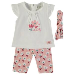 161013 Βρεφικό σετ κολάν με κορδέλα, babybol