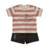 162053 Βρεφικό σετ βερμούδα με ριγέ μπλουζάκι, babybol