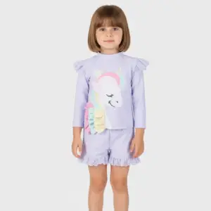 2643807 Παιδικό ολόσωμο μαγιό "μονόκερος" με σορτσάκι, joyce