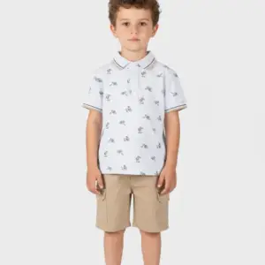 2644024 Παιδικό σετ βερμούδα τζιν με πόλο μπλουζάκι , joyce