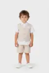 2644026 Παιδικό σετ βερμούδα με κοντομάνικο πουκάμισο και γιλέκο, joyce