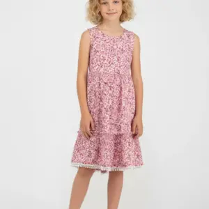 2645623 Παιδικό φόρεμα floral, με τιράντα και άνοιγμα στην πλάτη, joyce