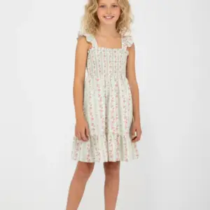 2645624 Παιδικό φόρεμα floral, με τιράντα και λάστιχο στο στήθος, joyce