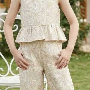 KG-JH8895-44 Παιδικό σετ παντελόνα, all over print, με τοπάκι, ativo