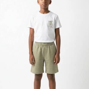 KB-ND8830-12 Παιδικό σετ βερμούδα με τύπωμα μπρός-πίσω στο μπλουζάκι, ativo