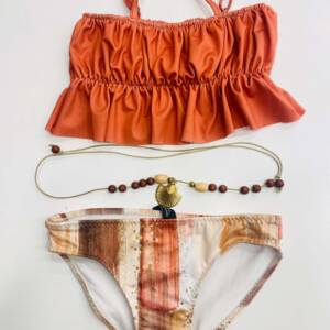 CL26-415 Εφηβικό μαγιό μπικίνι με αξεσουάρ, cl beachwear