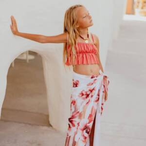 CL26-423 Εφηβικό παρεό all over print, cl beachwear